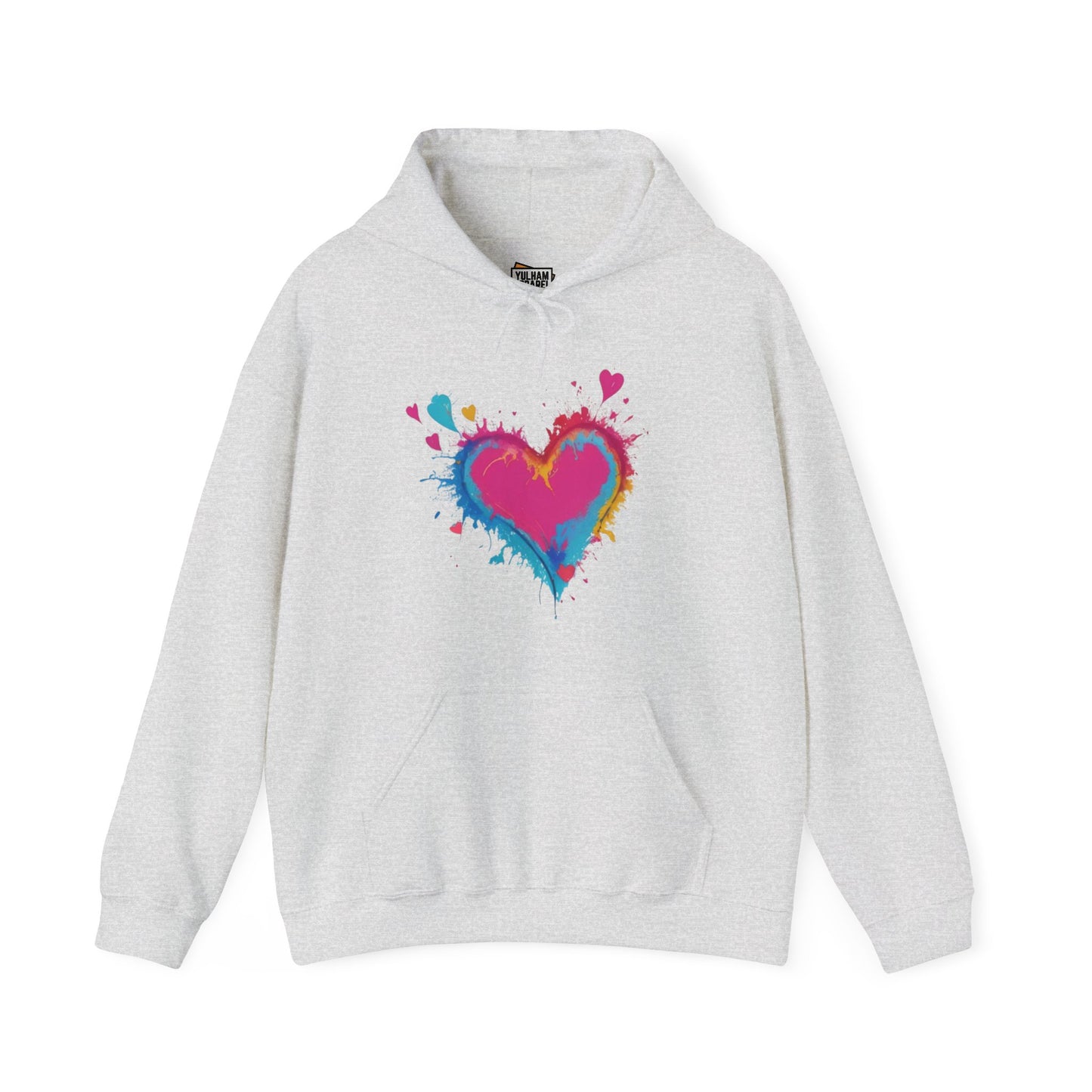 Colourful Love Heart - Unisex Hooded Sweatshirt