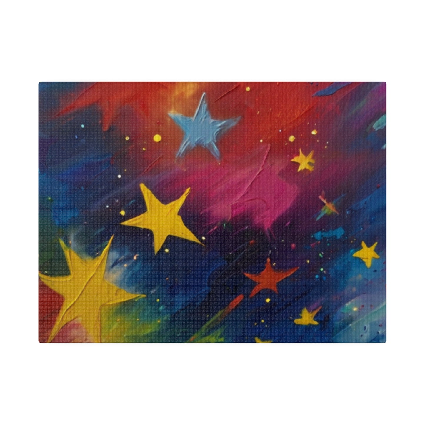 Colourful Background Stars - Matte Canvas, Stretched, 0.75"