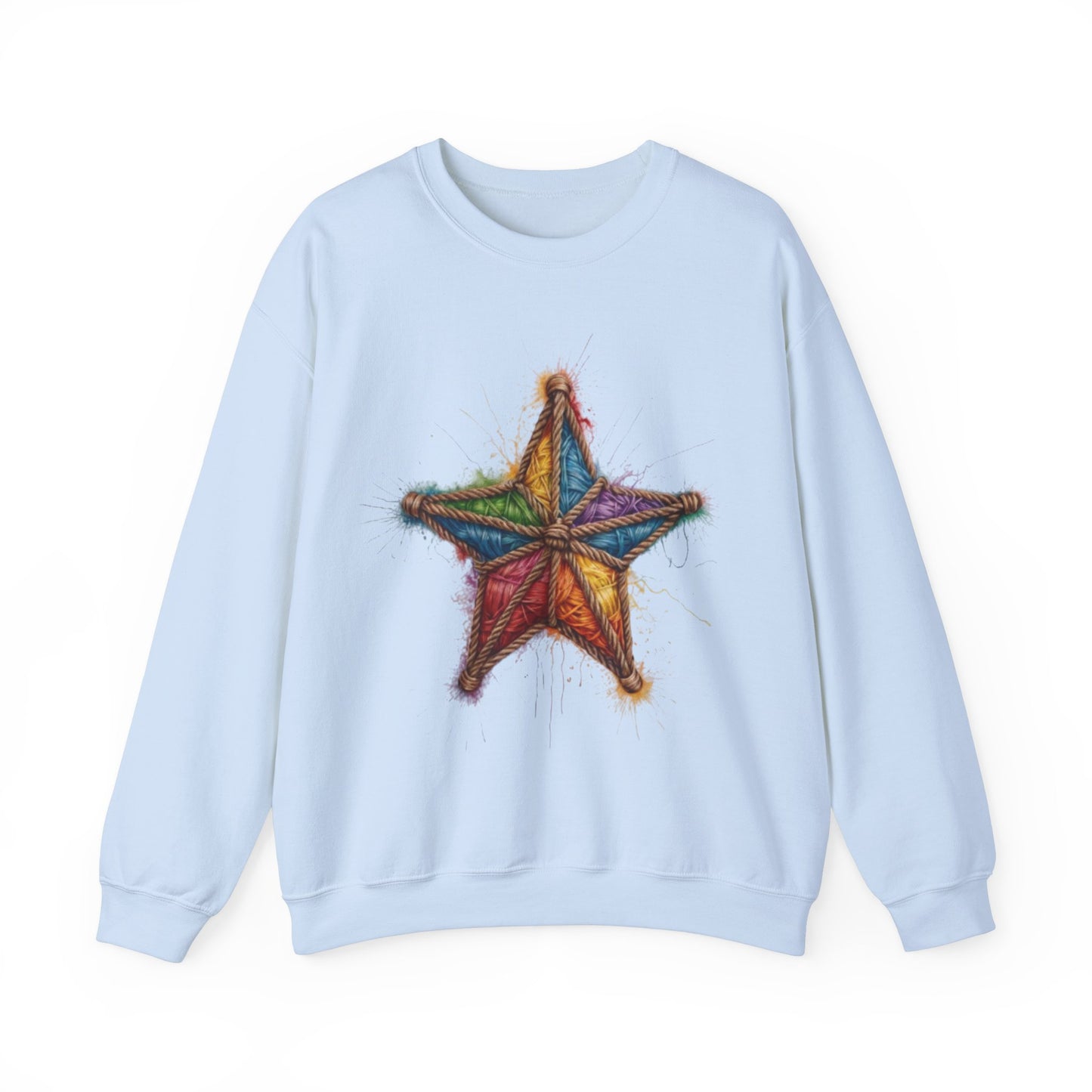 Multicoloured Star Rope Pattern - Unisex Crewneck Sweatshirt