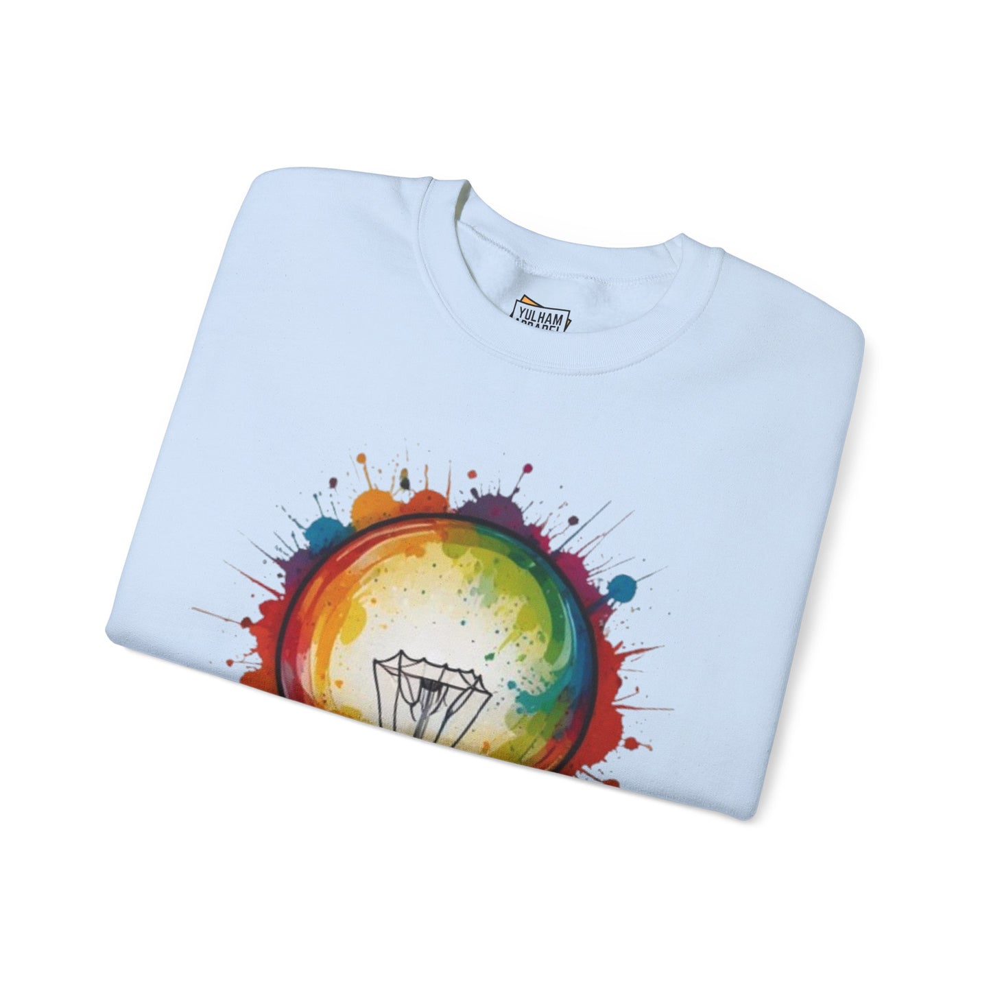 Colourful Lightbulb - Unisex Crewneck Sweatshirt