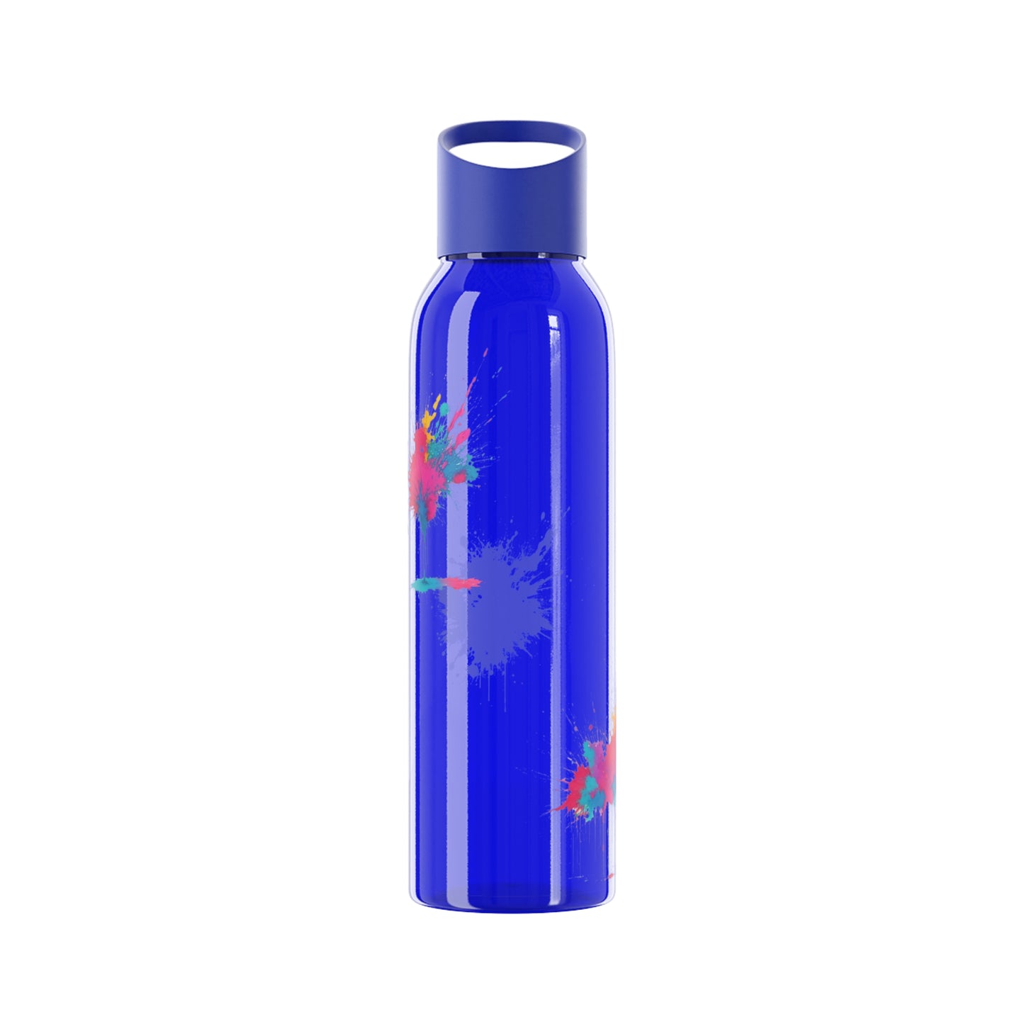 Colourful Paint Splatter - Sky Water Bottle