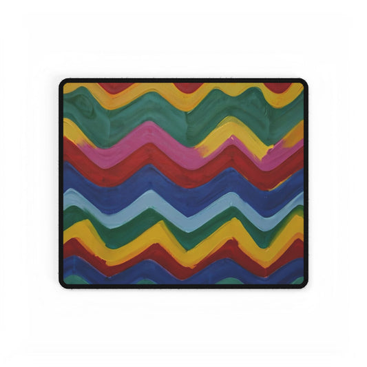 Multicoloured Zigzags - Desk Mat