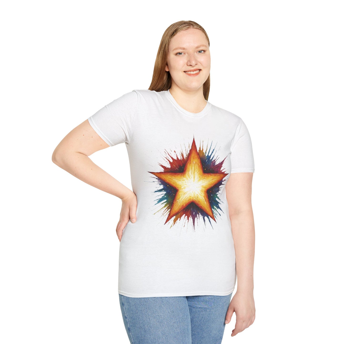 Burning Golden Star - Unisex T-Shirt