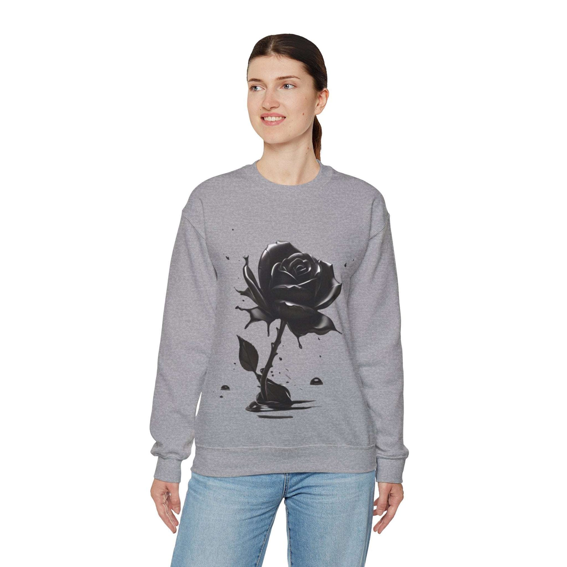 Black Rose - Unisex Crewneck Sweatshirt