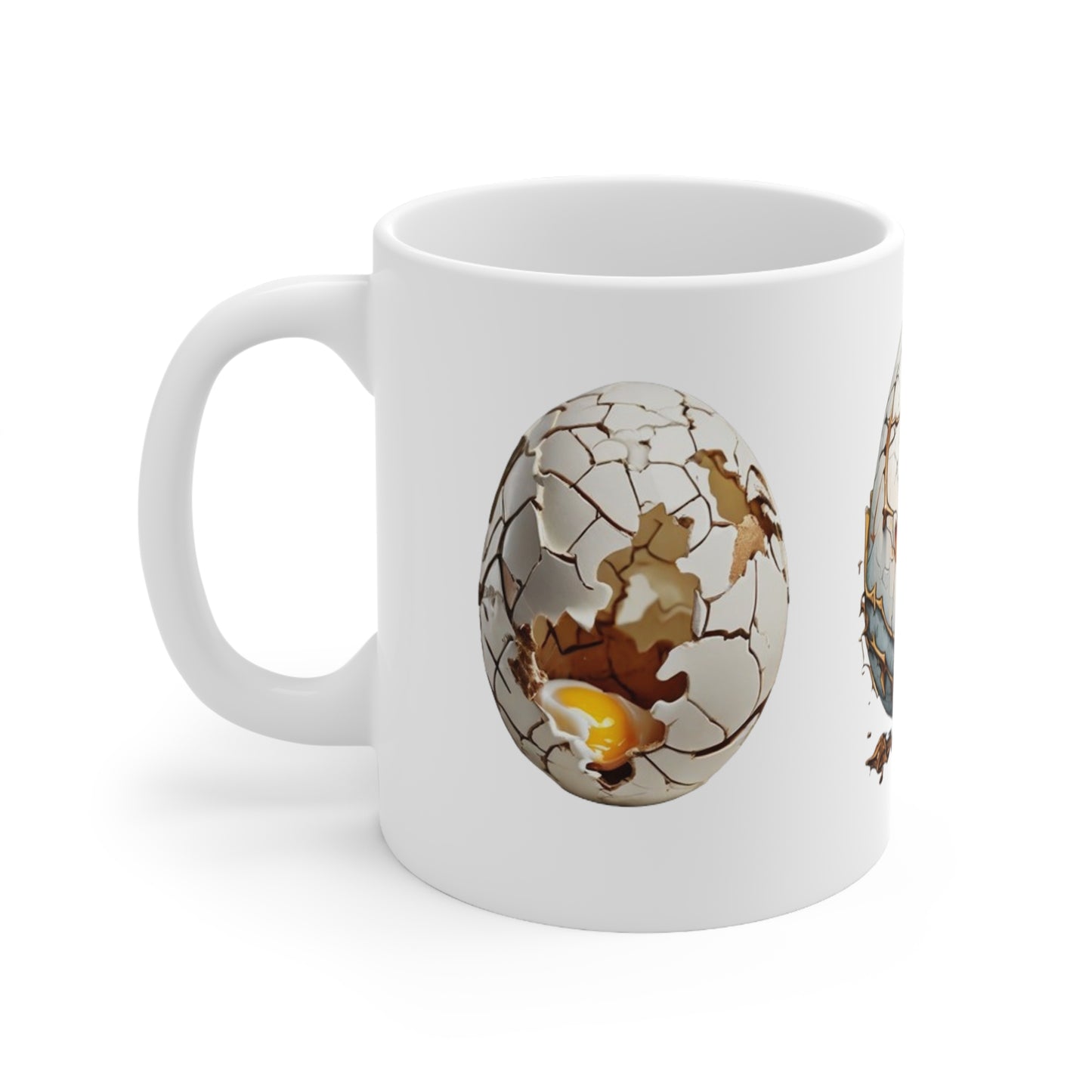 Cracked Eggs Mug - Ceramic Coffee Mug 11oz