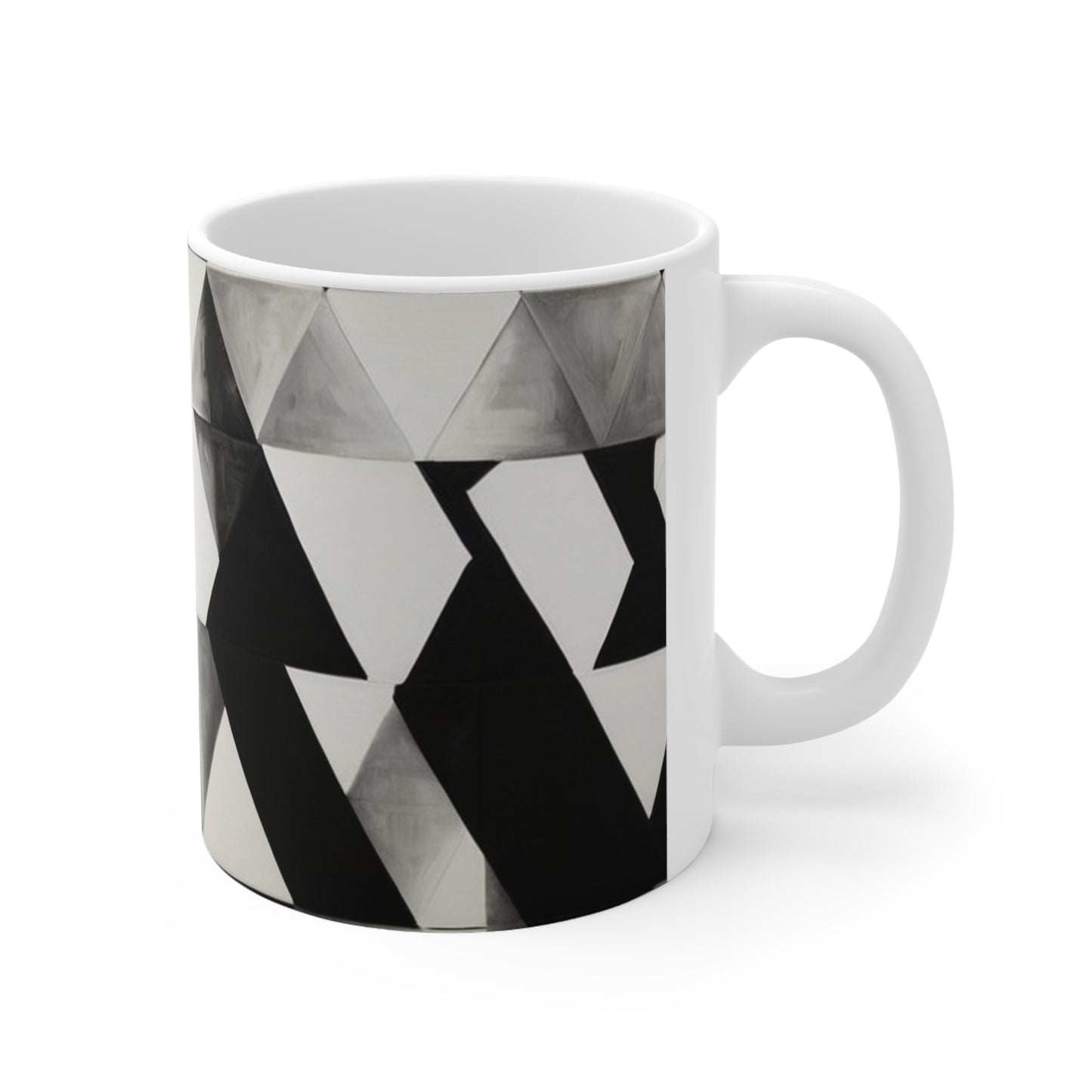 Black and White Patterns Mug - Ceramic Coffee Mug 11oz