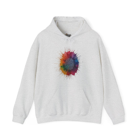 Colourful Messy Fingerprint - Unisex Hooded Sweatshirt