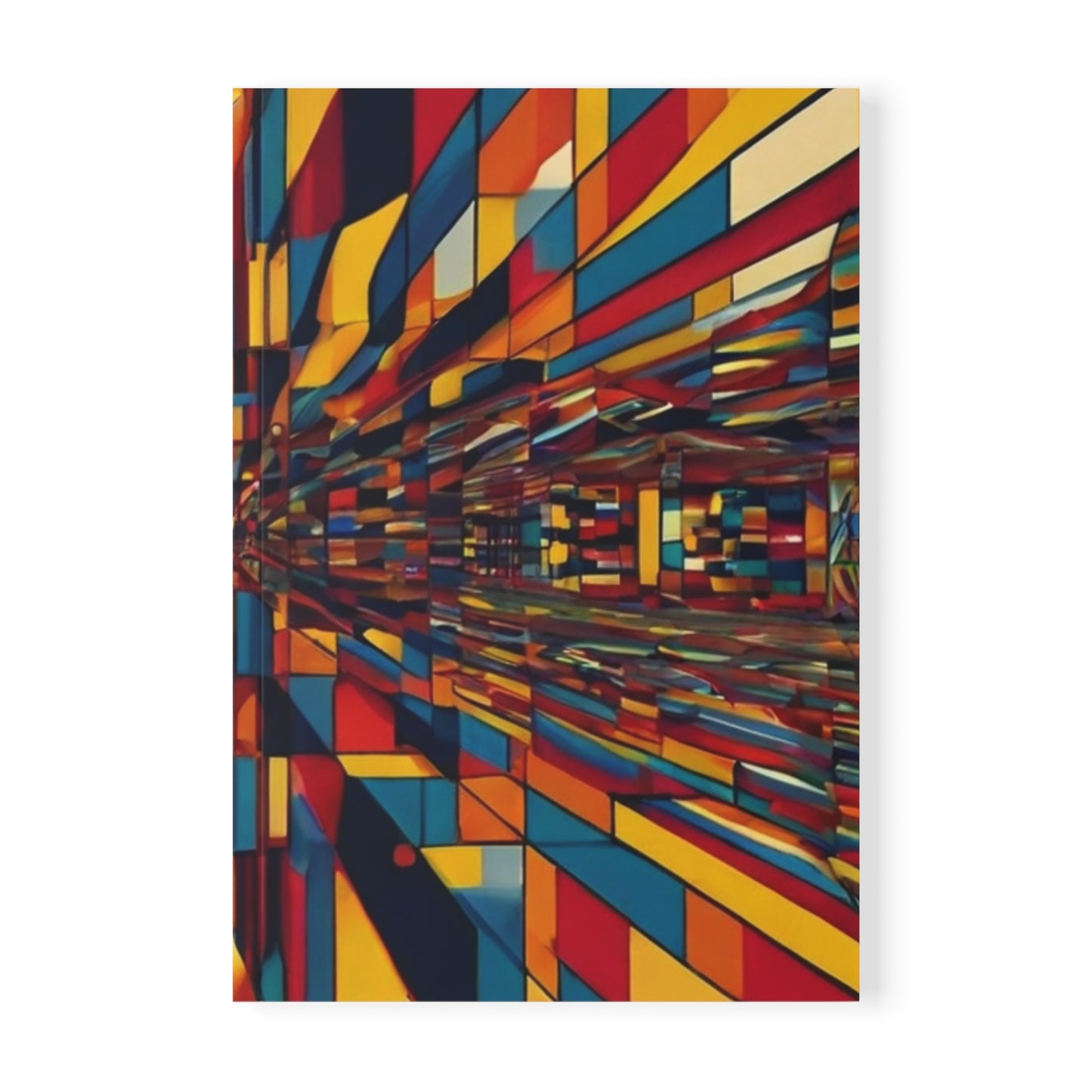 Colourful 2D Abstract Optical Illusion - Softcover Notebook, A5