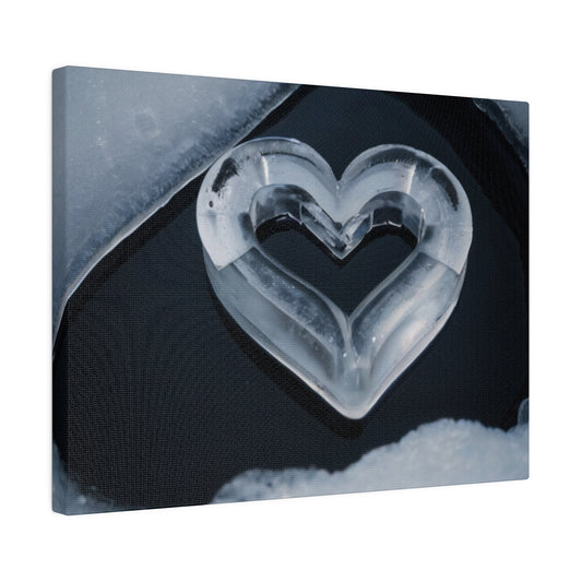 Small Ice Love Heart - Matte Canvas, Stretched, 0.75"