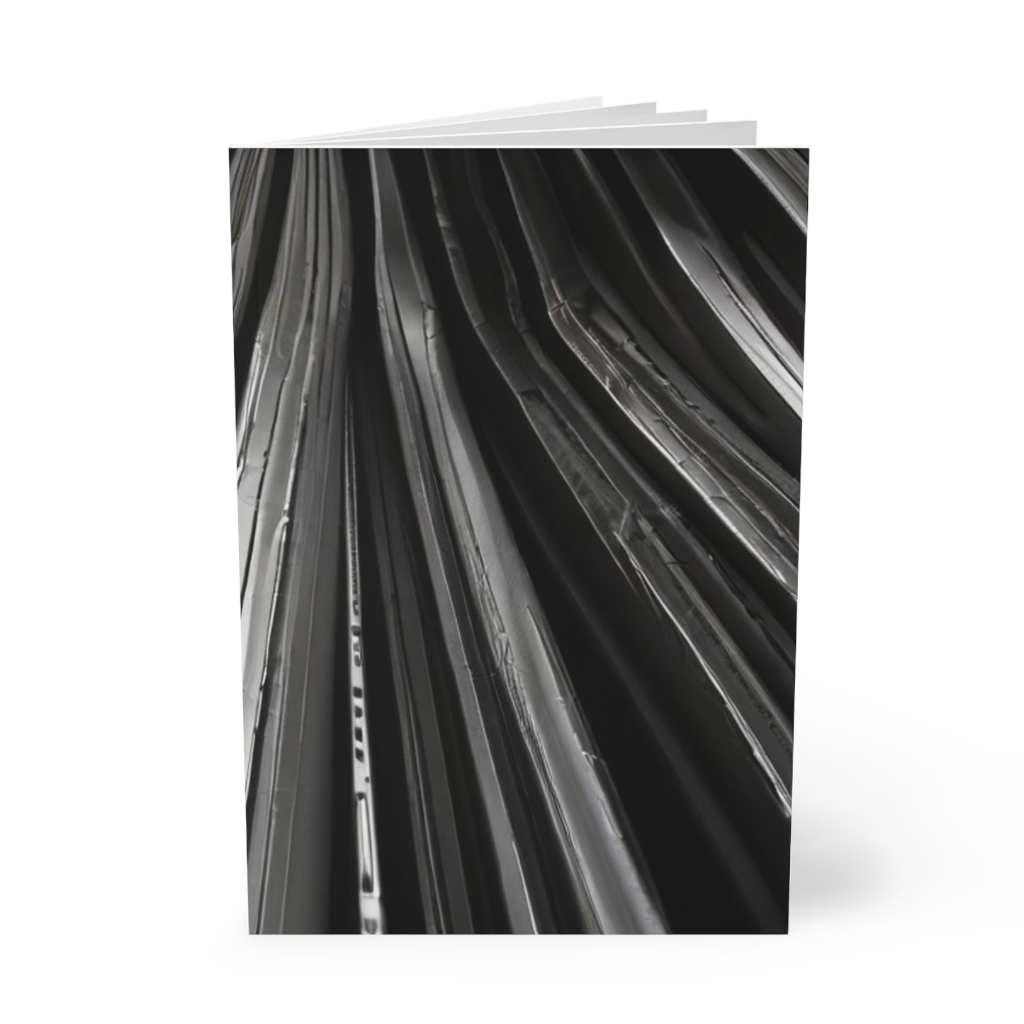 Black and White Lines Art - Softcover Notebook, A5