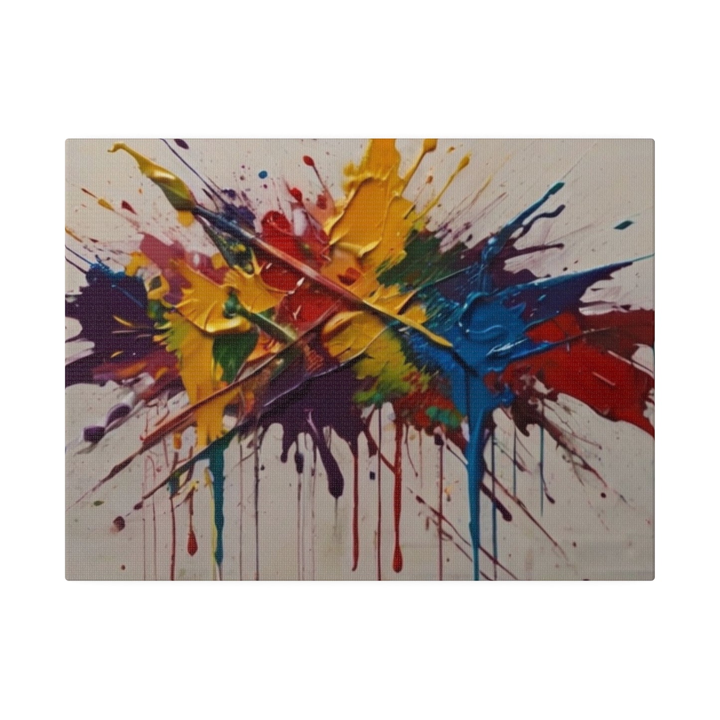 Messy Slash Paint Splatter Canvas - Matte Canvas, Stretched, 0.75"