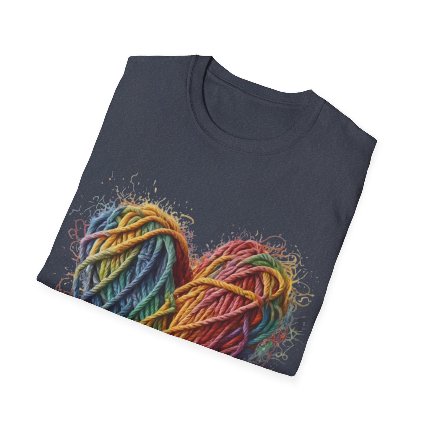 Multicoloured Ropes Love Heart - Unisex T-Shirt