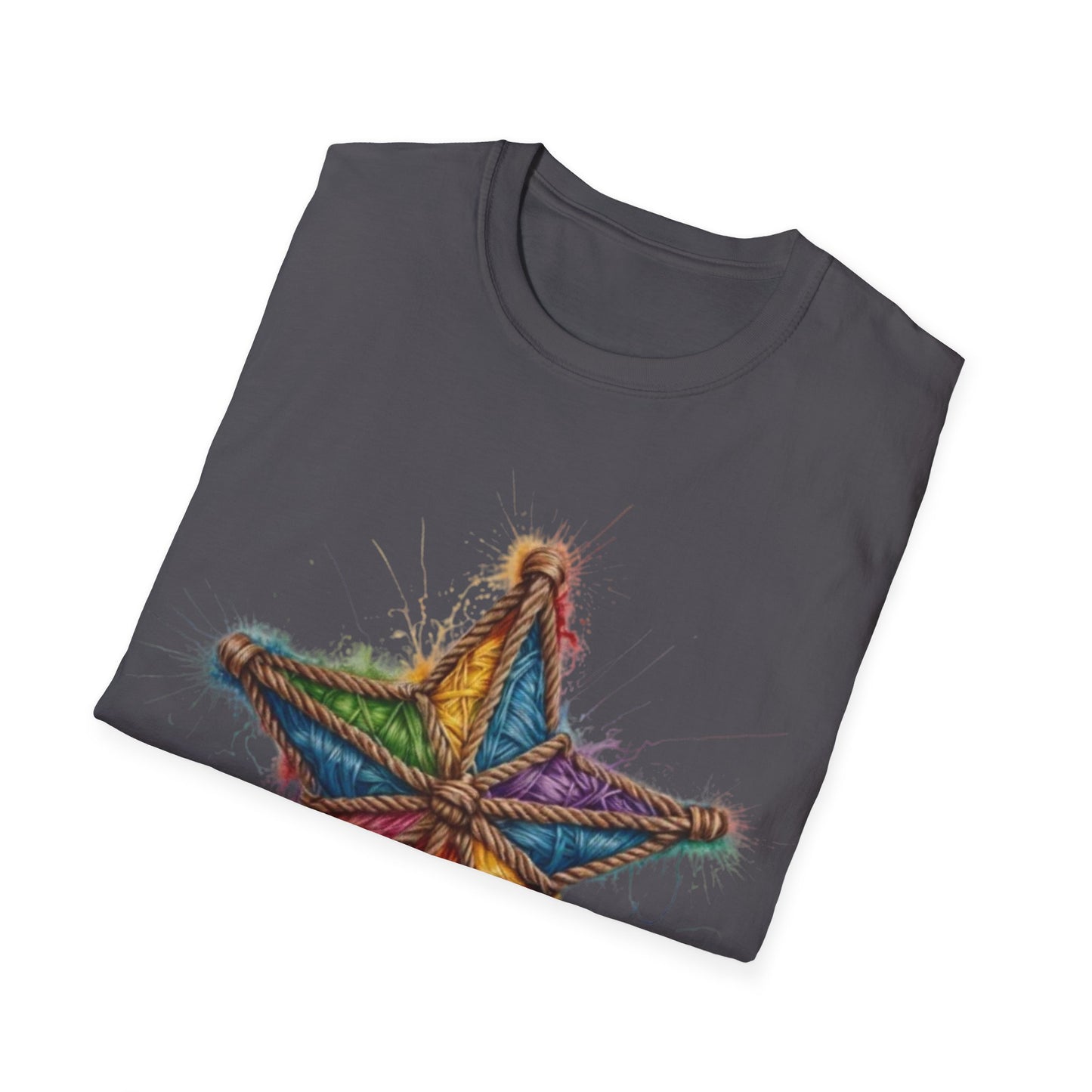 Multicoloured Star Rope Pattern - Unisex T-Shirt