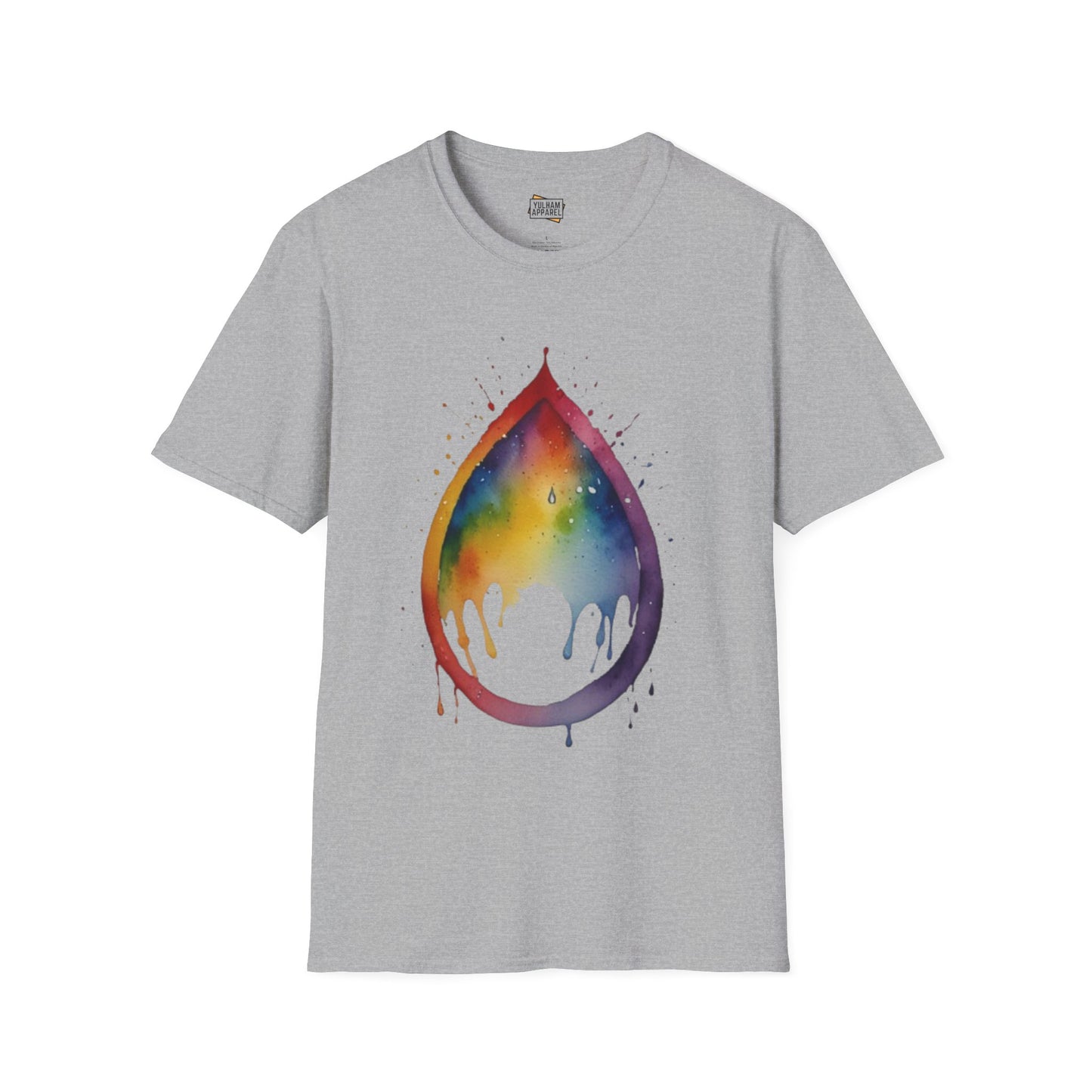 Colourful Watercolour Raindrop - Unisex T-Shirt