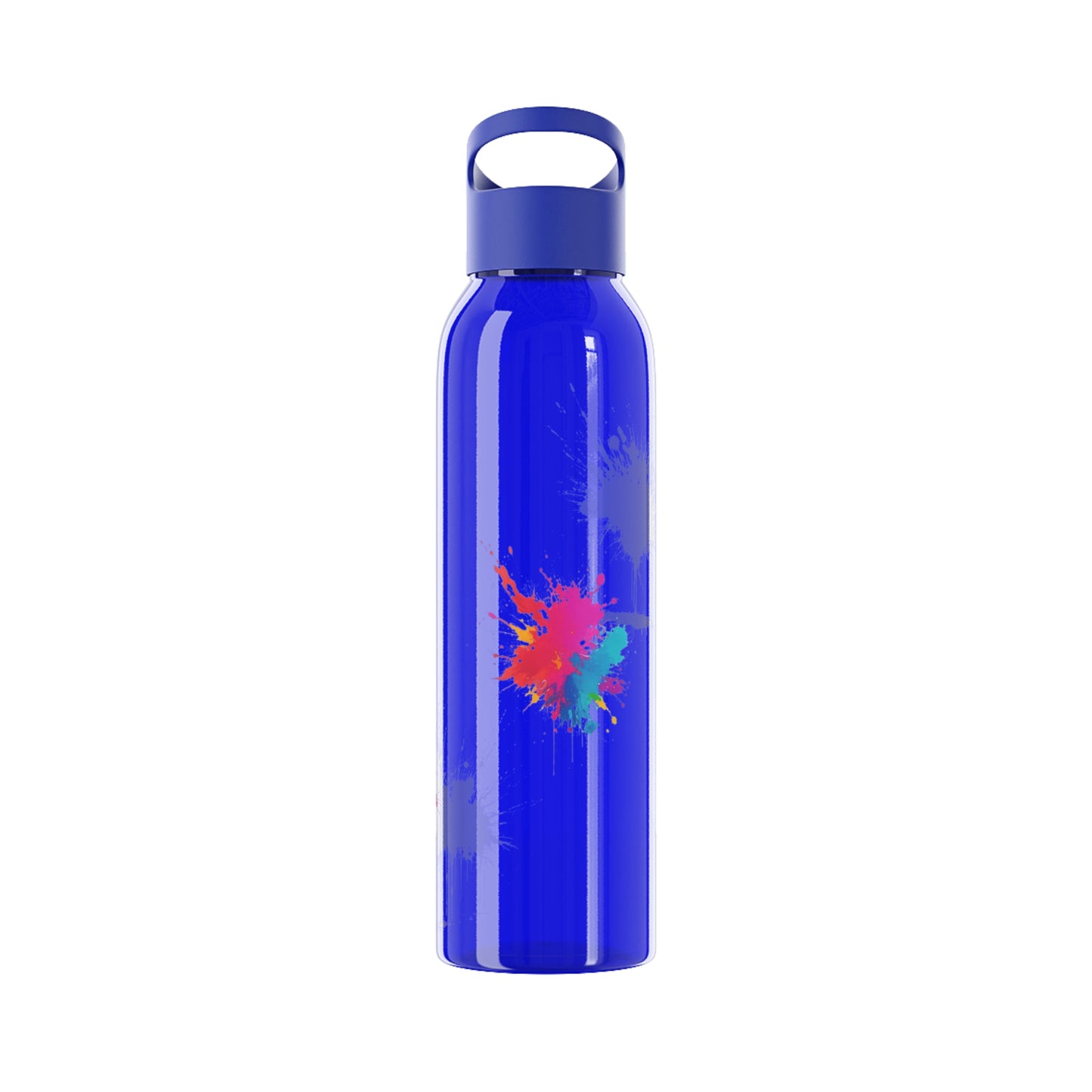 Colourful Paint Splatter - Sky Water Bottle