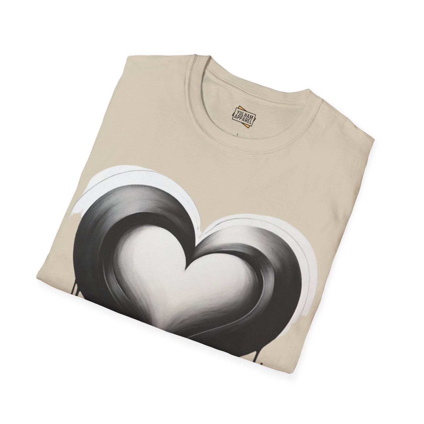 Black and White Heart - Unisex T-Shirt