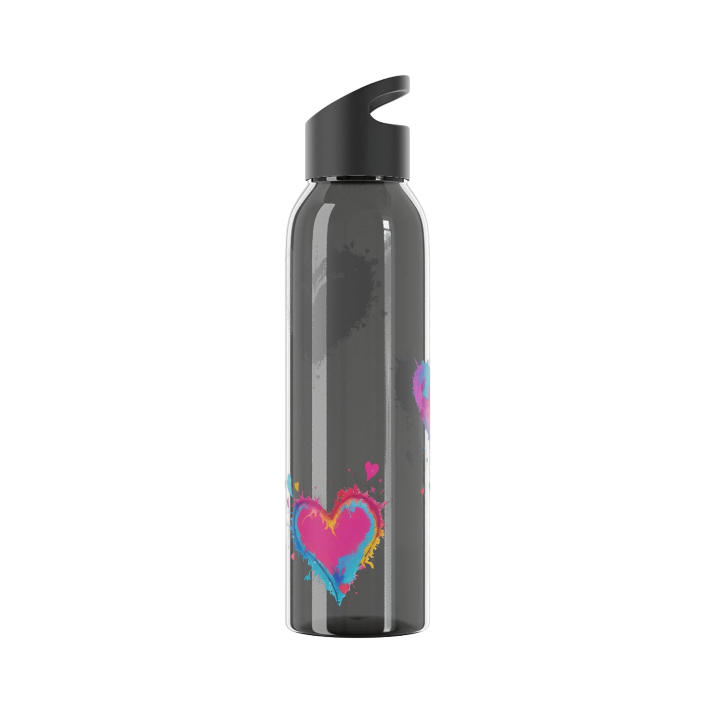 Colourful Love Hearts - Sky Water Bottle