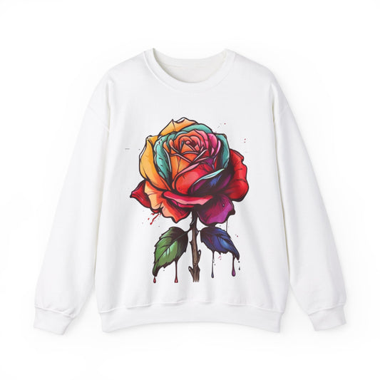 Colourful Rose - Unisex Crewneck Sweatshirt
