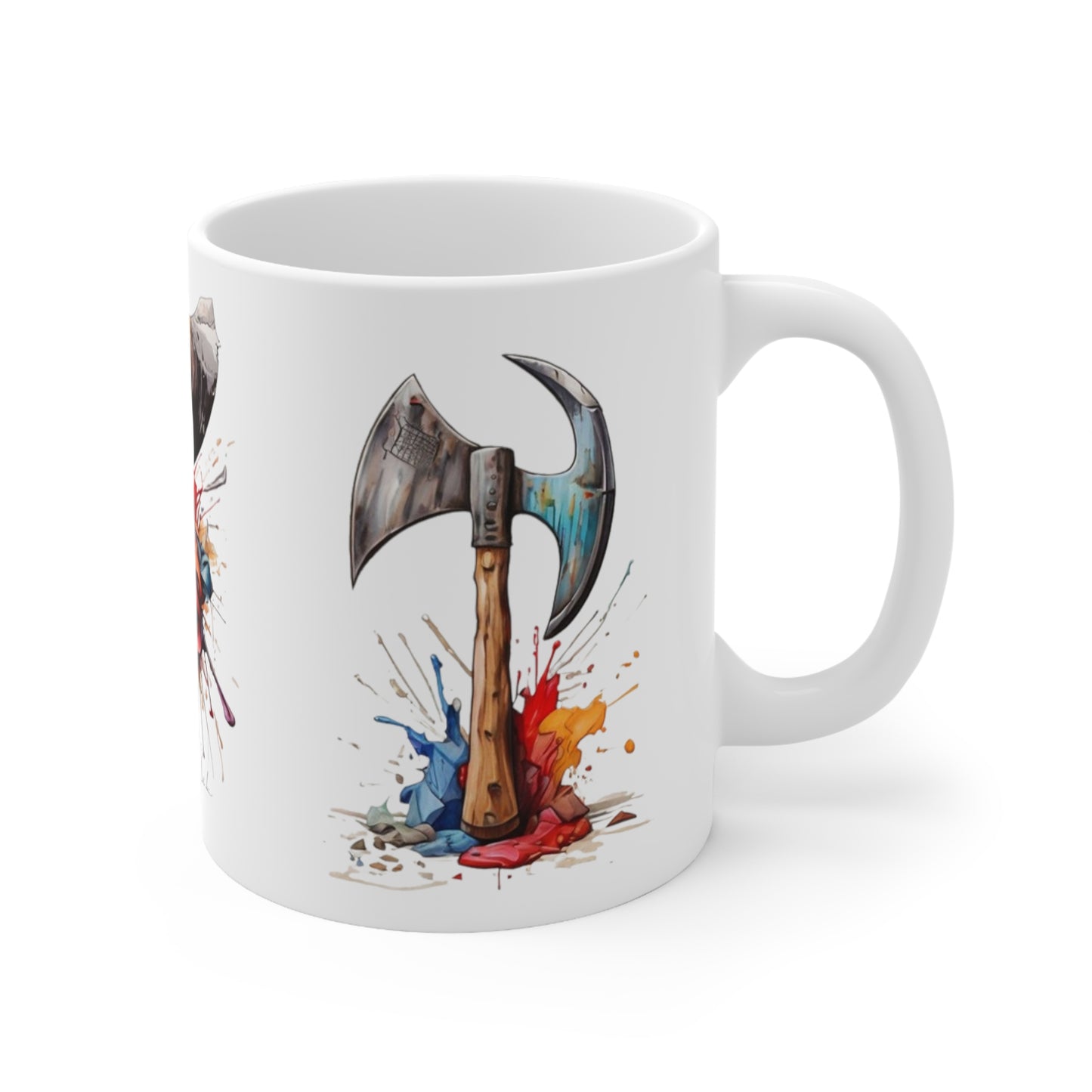 Colourful Axes Mug - Ceramic Coffee Mug 11oz