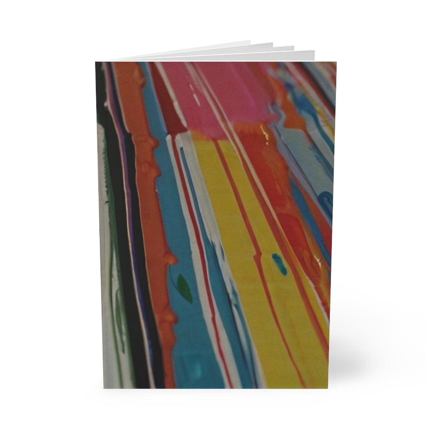 Messy Colourful Painted Lines - Softcover Notebook, A5