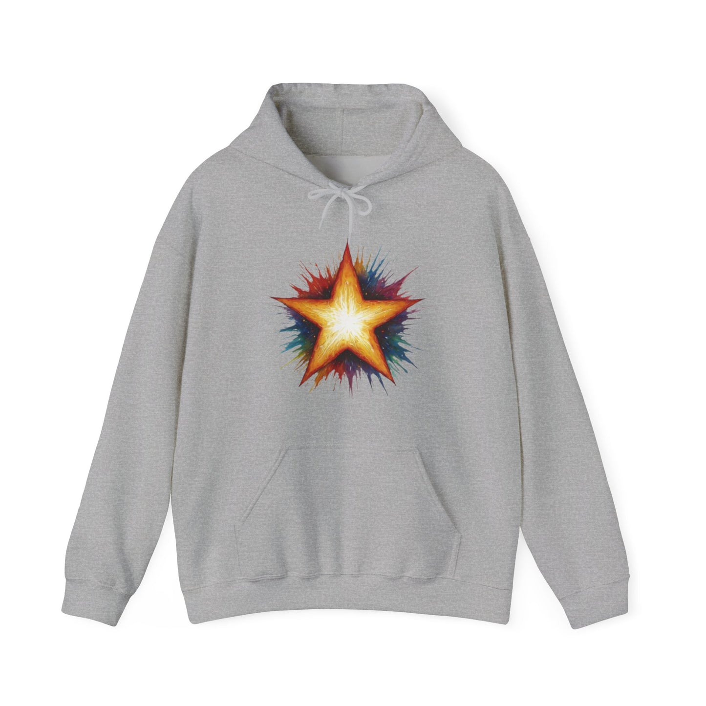 Burning Golden Star - Unisex Hooded Sweatshirt