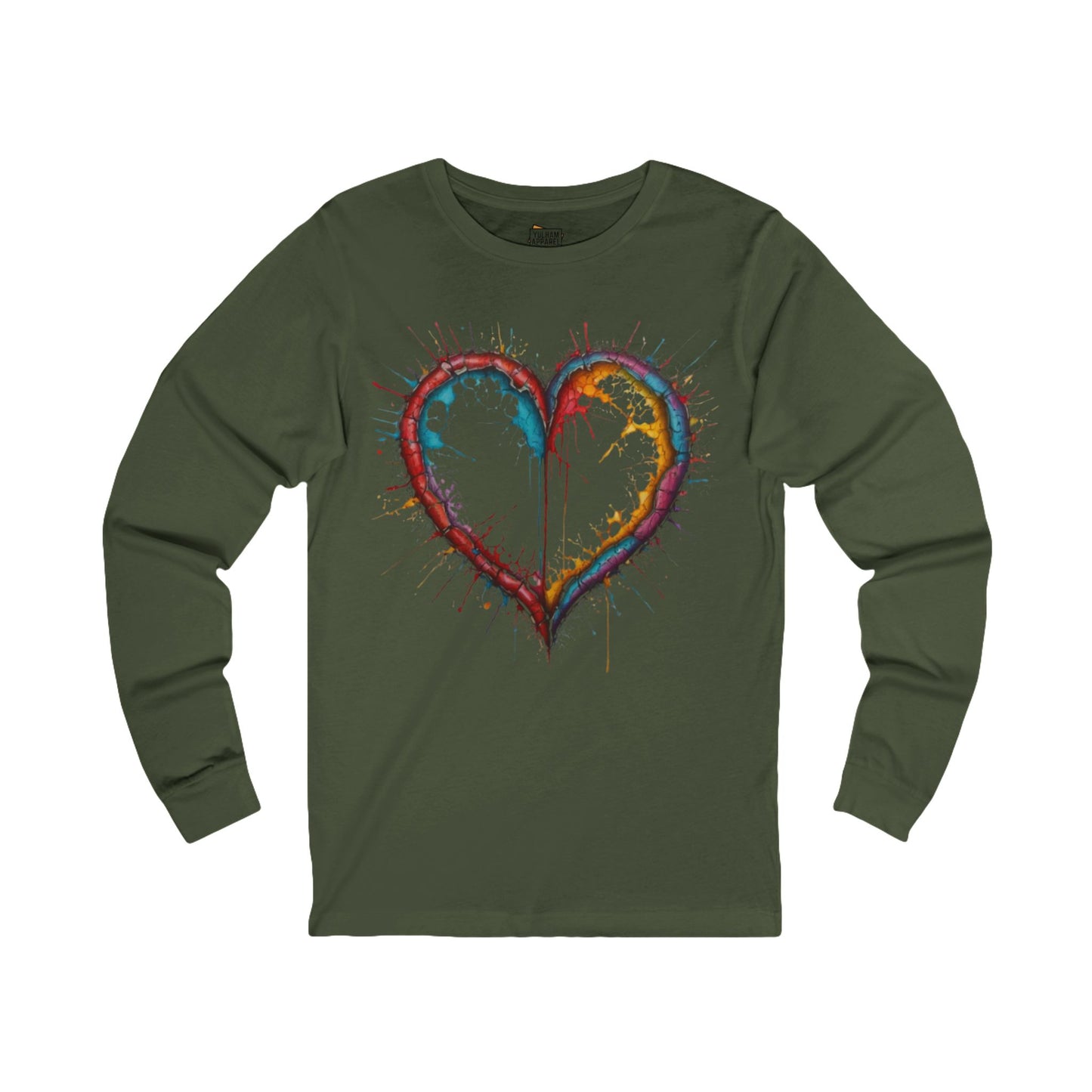 Hollow Messy Love Heart - Unisex Long Sleeve T-Shirt