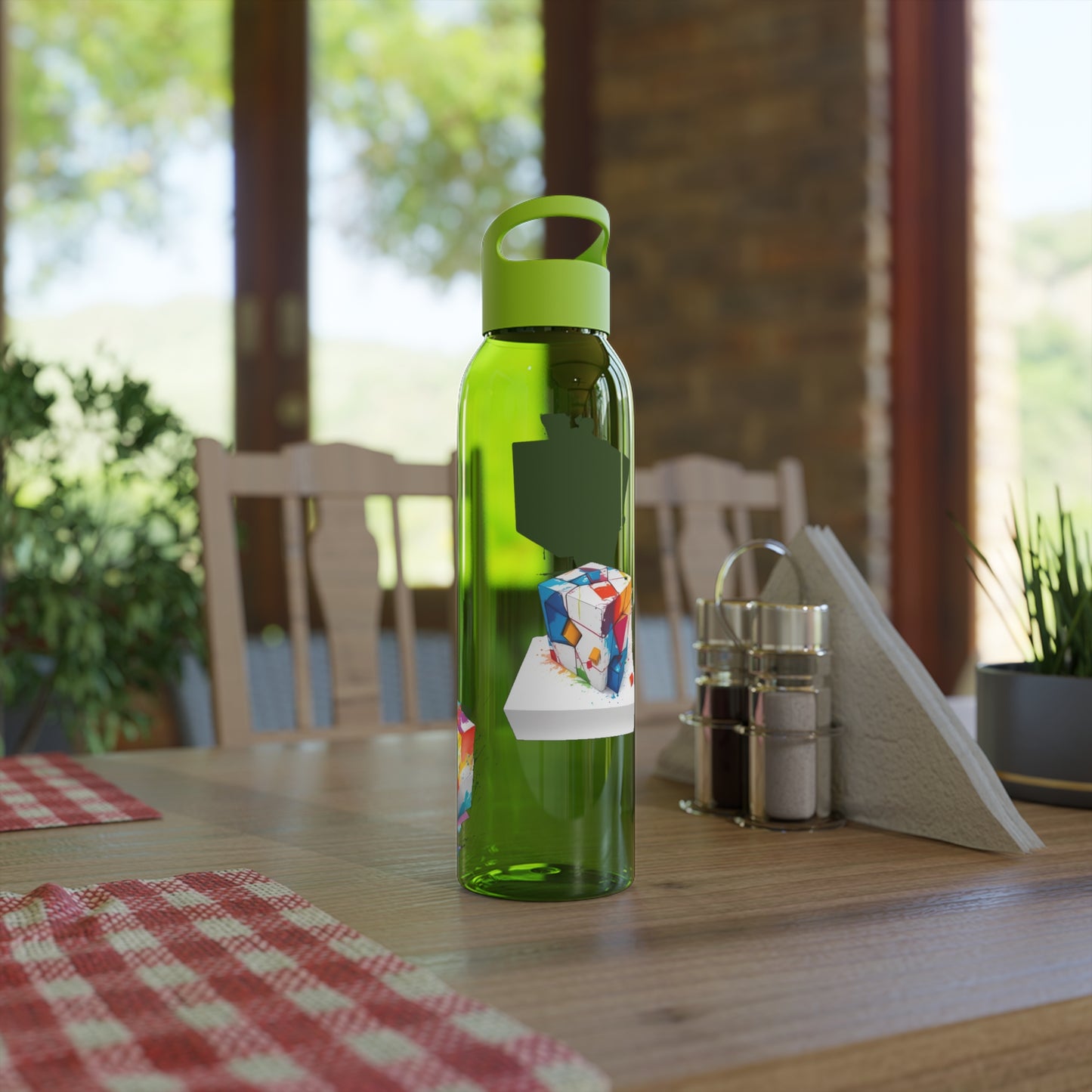 Colourful Cubes - Sky Water Bottle