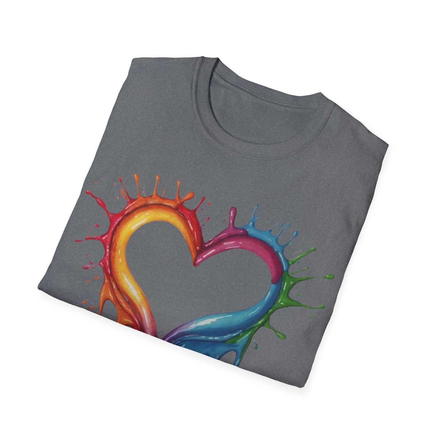 Messy Melting Love Heart - Unisex T-Shirt