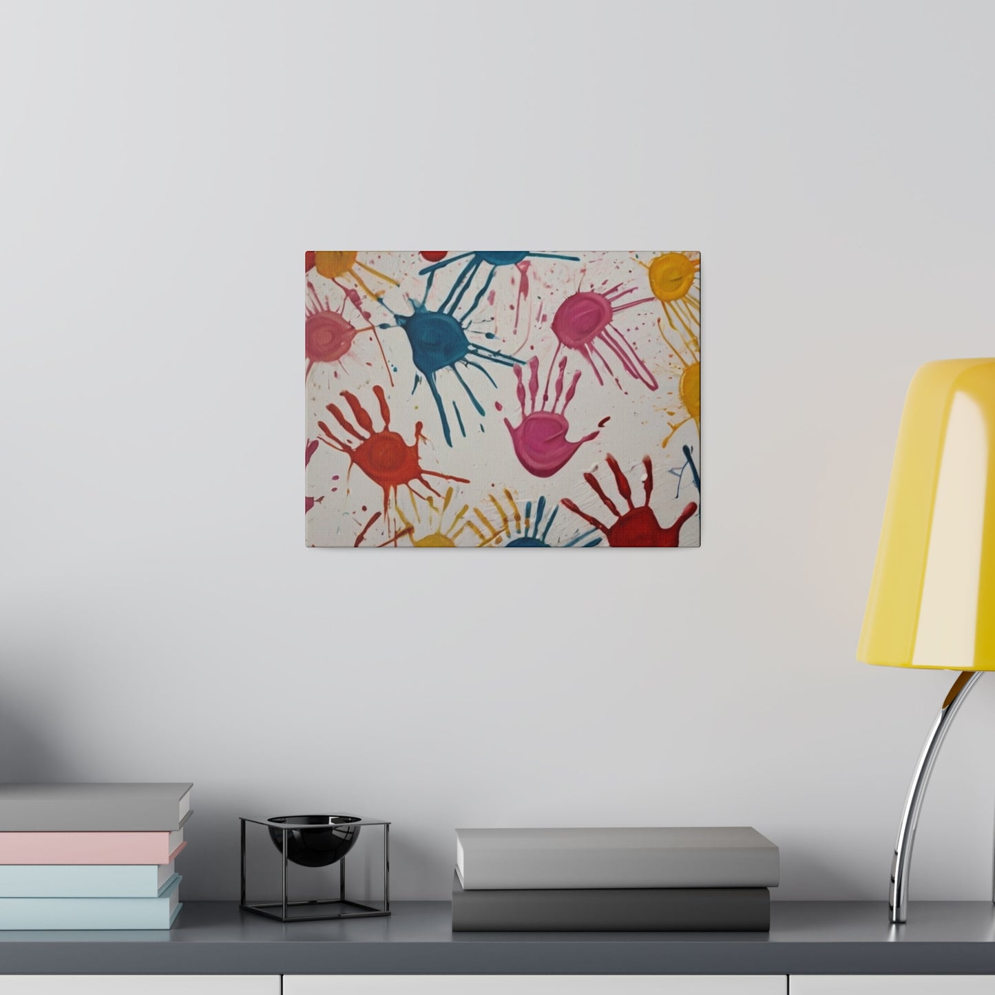 Messy Colourful Handprints Canvas - Matte Canvas, Stretched, 0.75"
