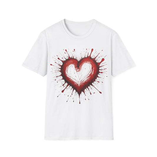 Messy Red Love Heart - Unisex T-Shirt