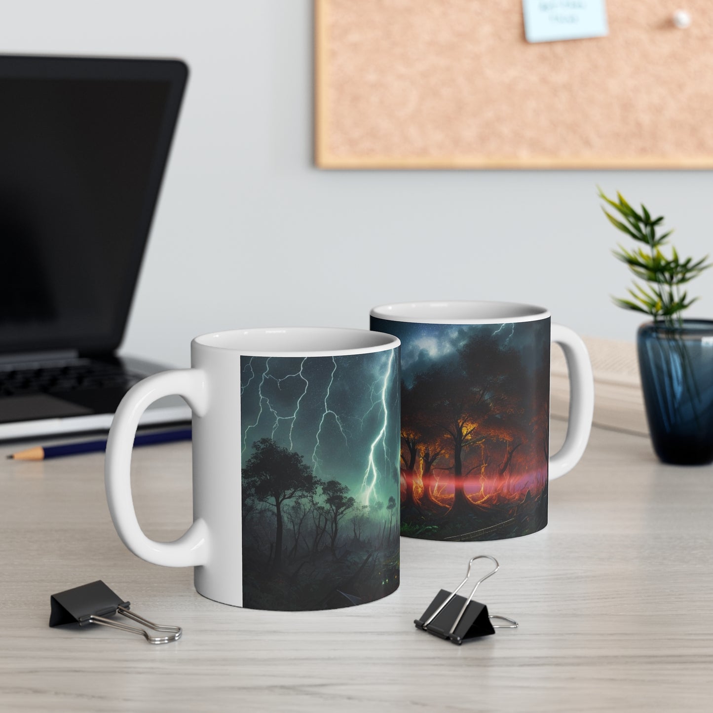 Lightning Forest Mug - Ceramic Coffee Mug 11oz