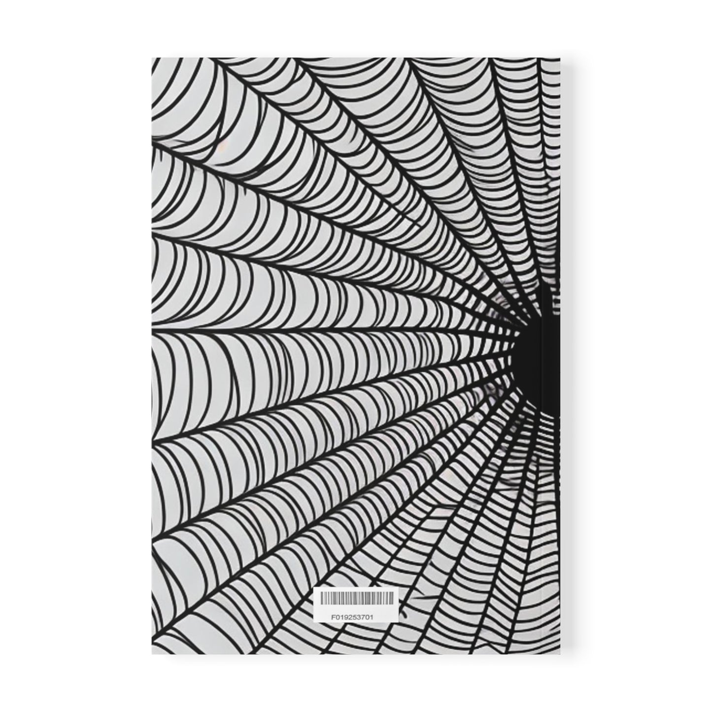 Spiders Web, Black and White - Softcover Notebook, A5