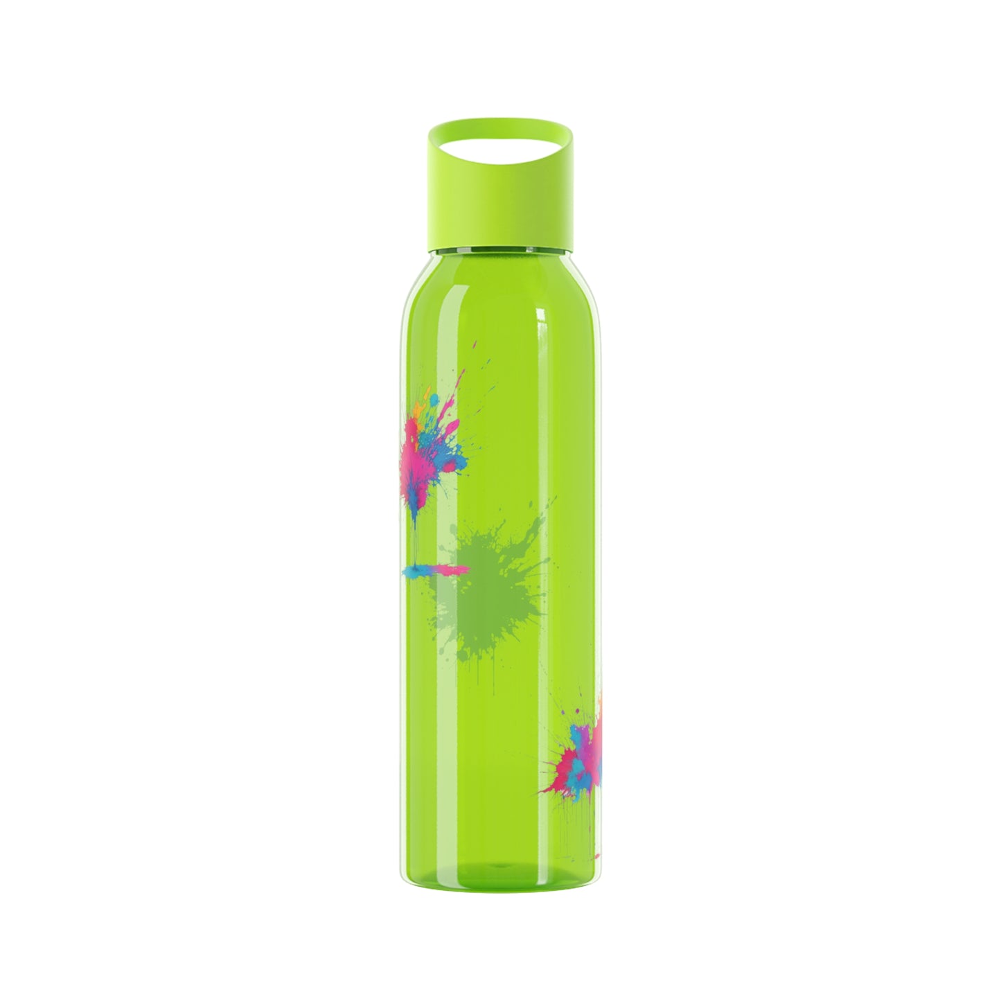 Colourful Paint Splatter - Sky Water Bottle