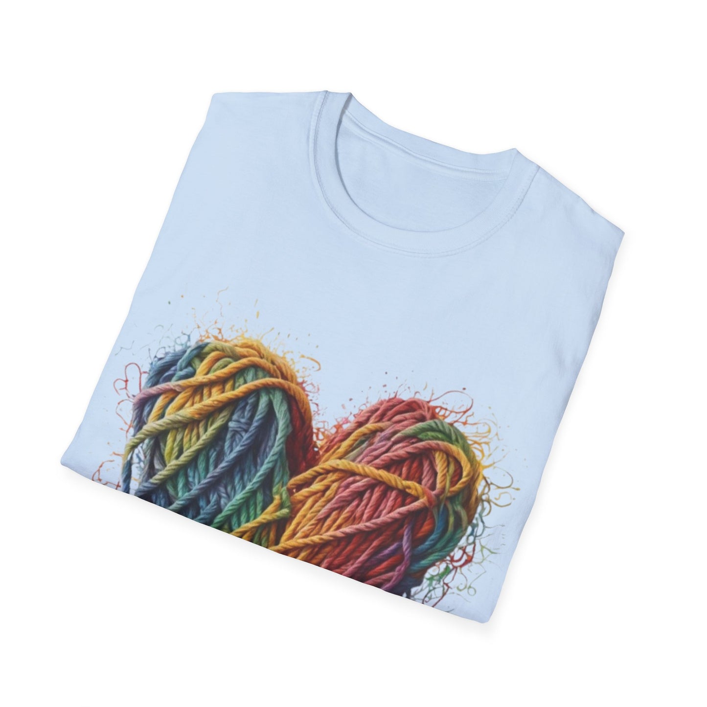 Multicoloured Ropes Love Heart - Unisex T-Shirt