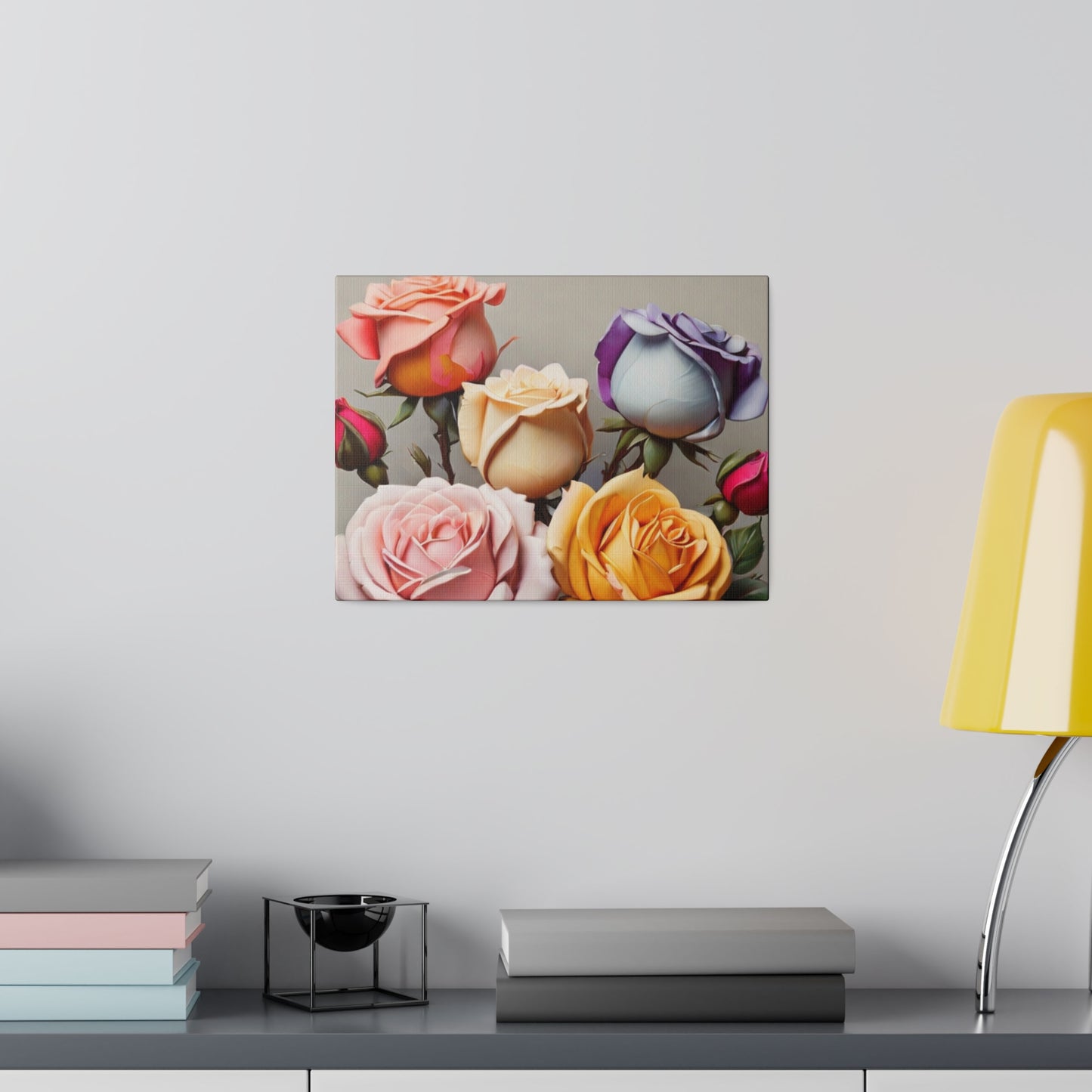 Multicoloured Roses - Matte Canvas, Stretched, 0.75"