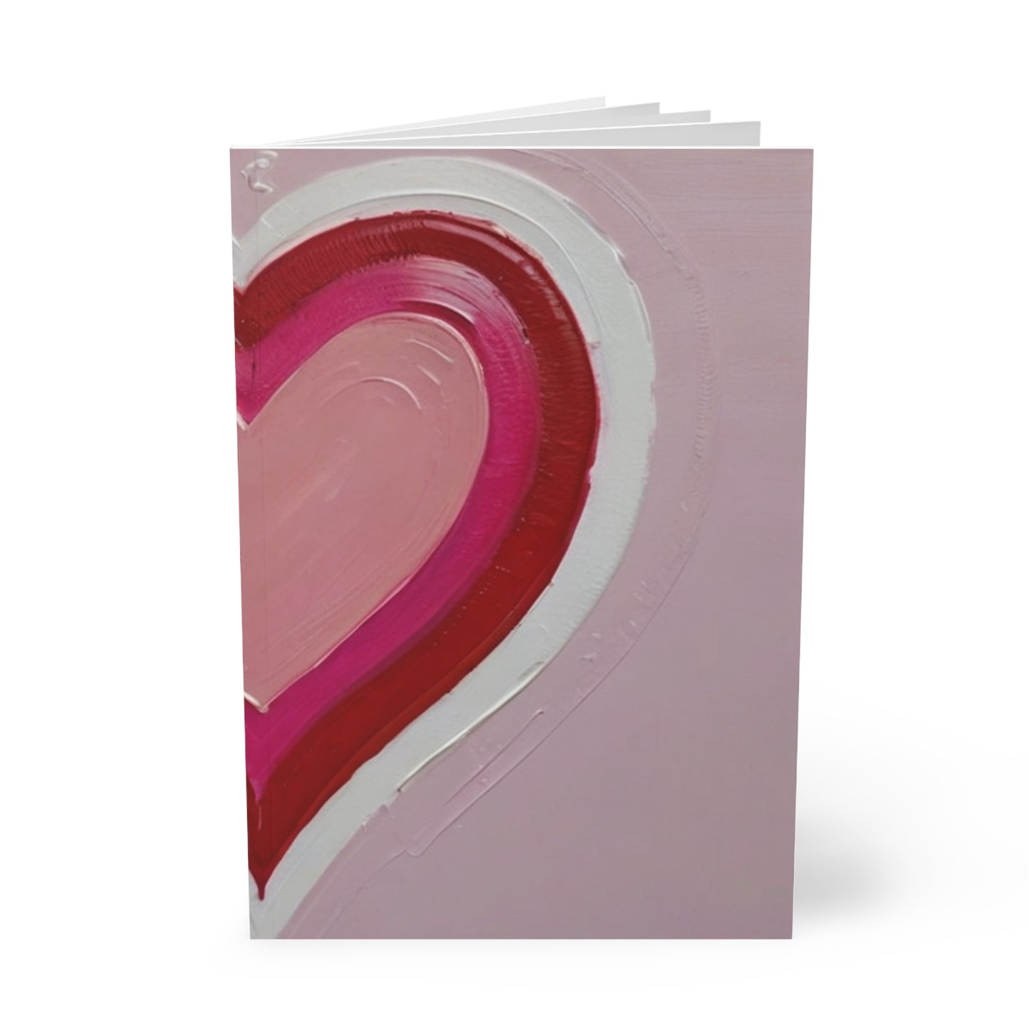 Pink, Red And White Love Heart - Softcover Notebook, A5