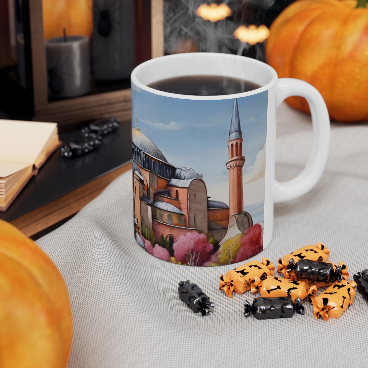 Hagia Sofia Mosque (Turkey / Turkiye) Artwork Mug - Ceramic Coffee Mug 11oz