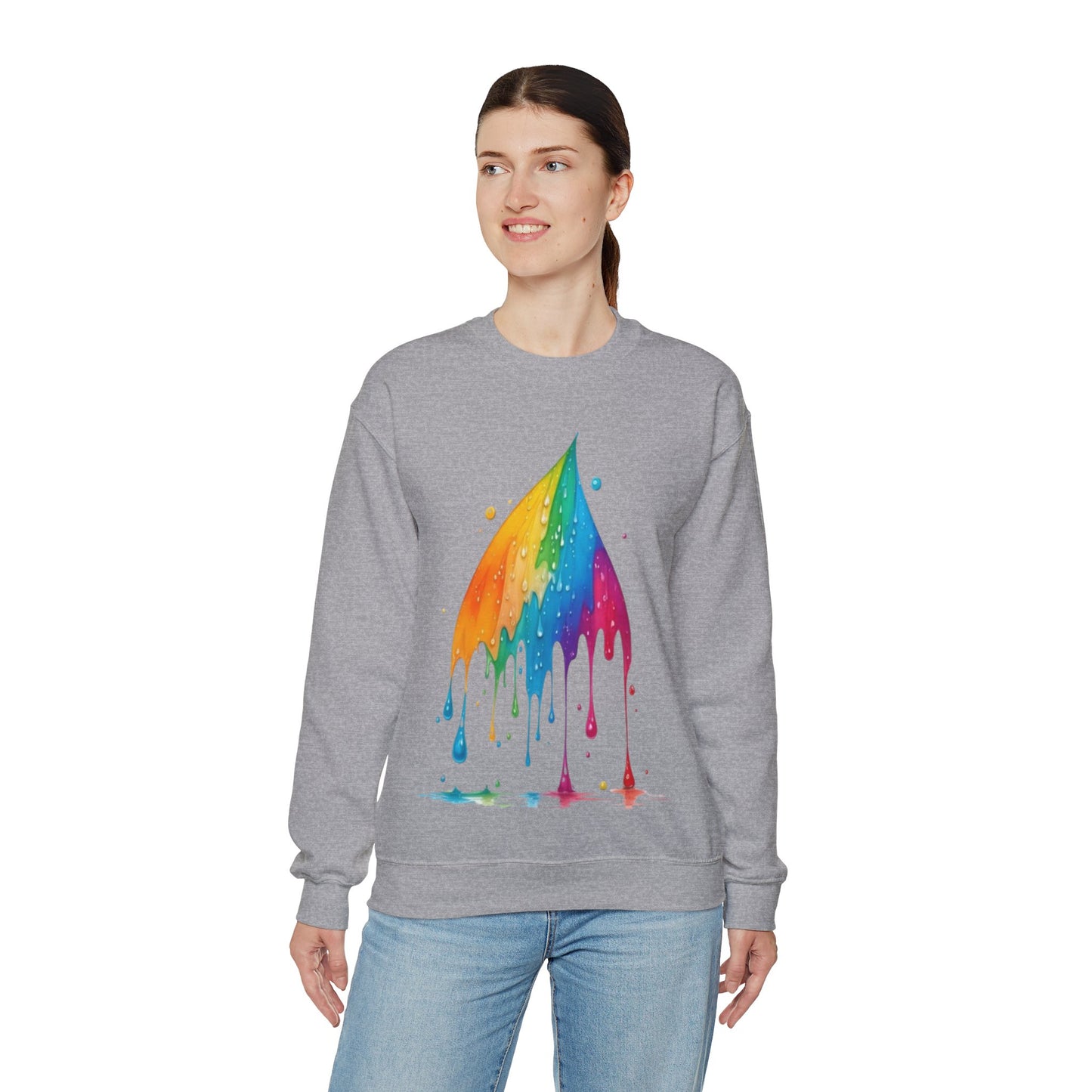 Large Colourful Raindrop - Unisex Crewneck Sweatshirt