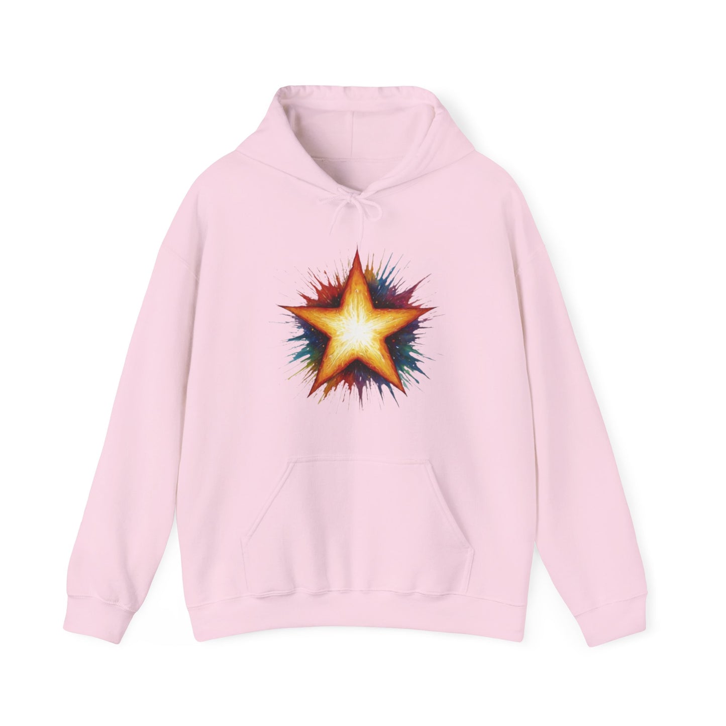 Burning Golden Star - Unisex Hooded Sweatshirt