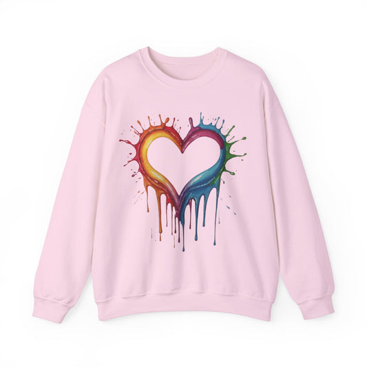 Messy Melting Love Heart - Unisex Crewneck Sweatshirt