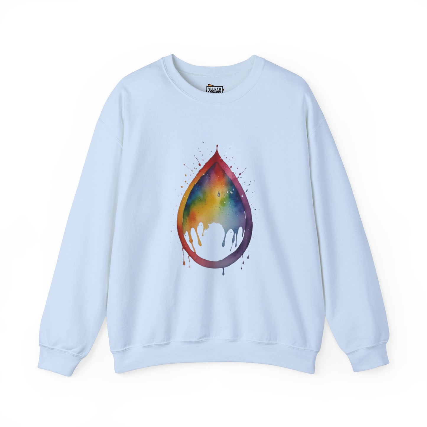 Colourful Watercolour Raindrop - Unisex Crewneck Sweatshirt