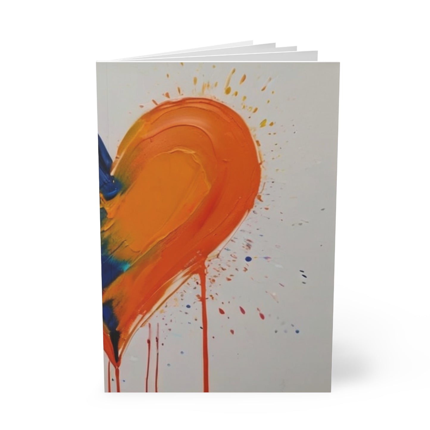 Blue And Orange Heart - Softcover Notebook, A5