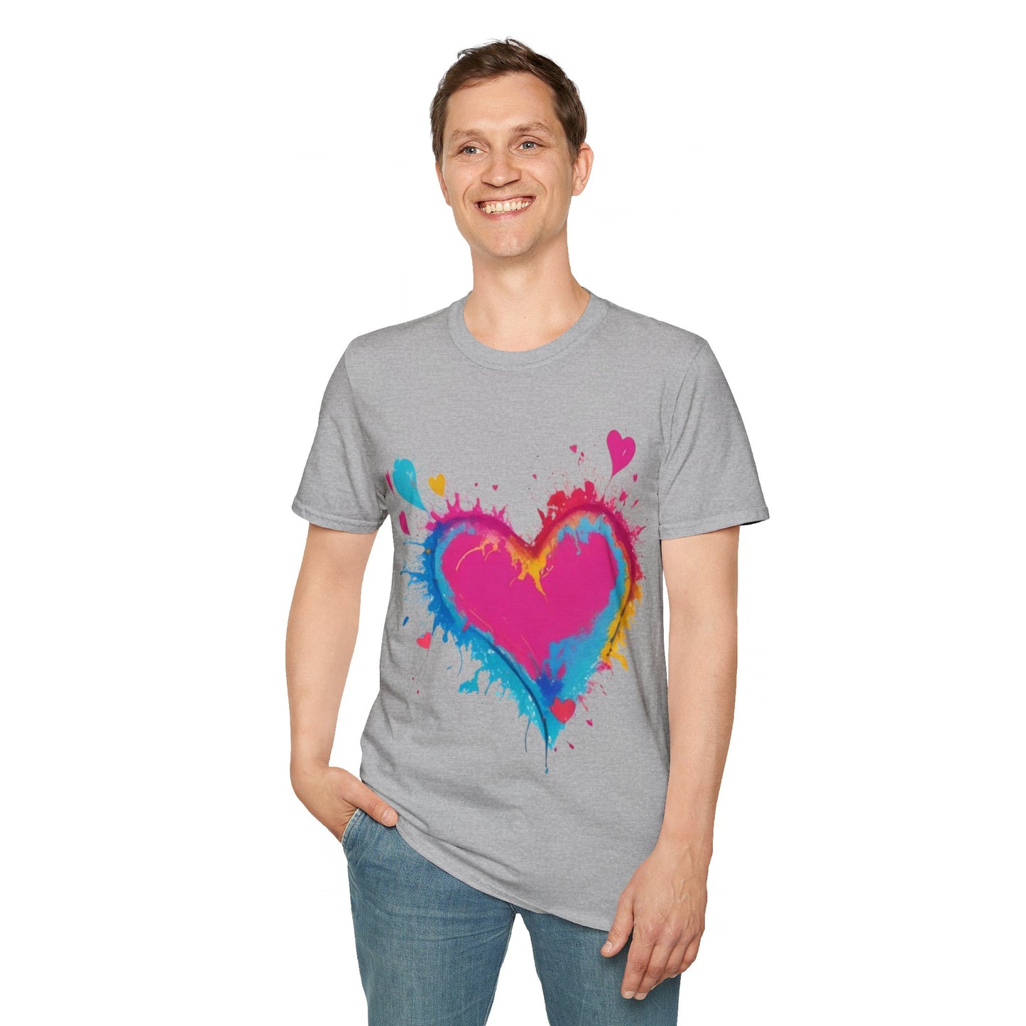 Colourful Love Heart - Unisex T-Shirt