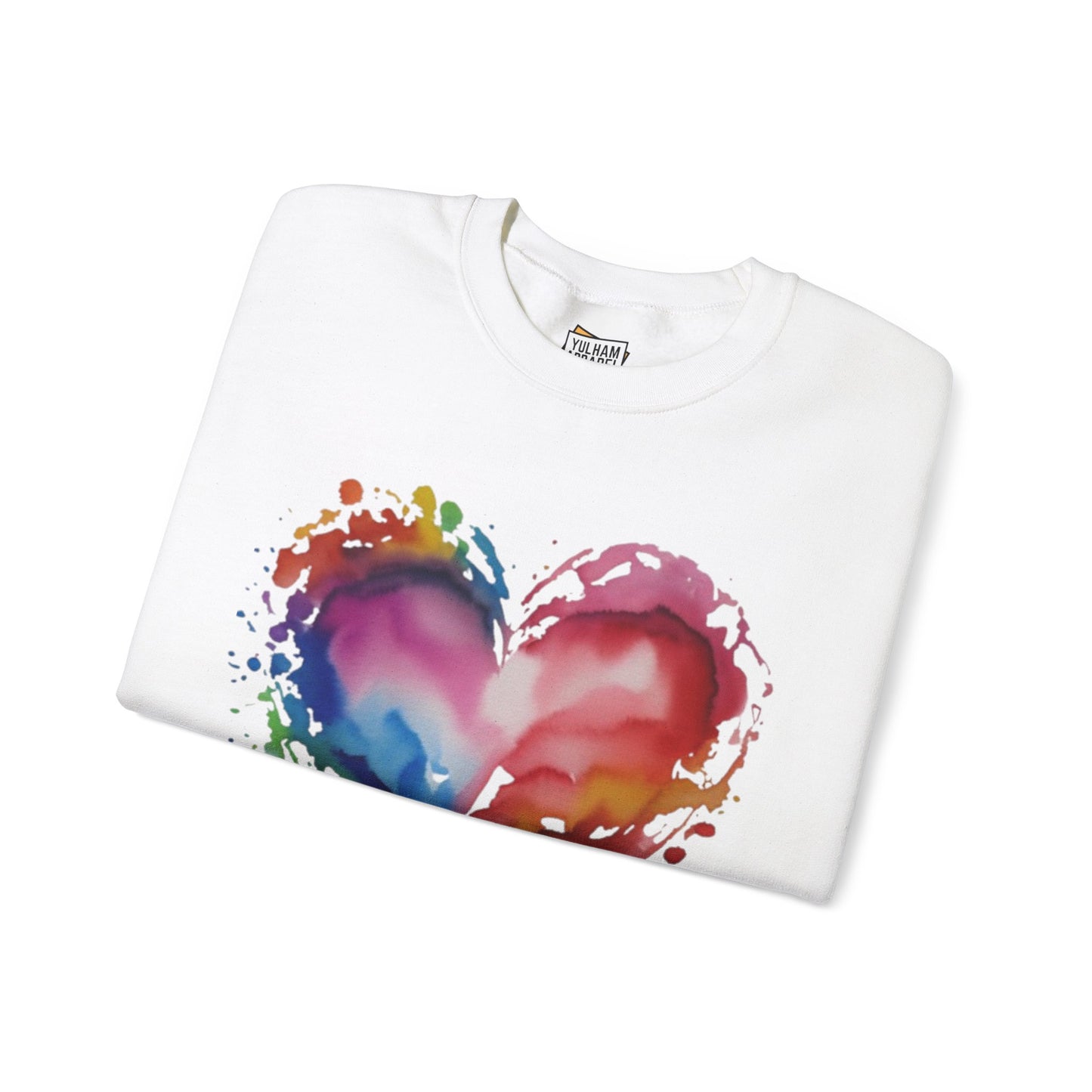 Watercolour Love Heart Duo - Unisex Crewneck Sweatshirt