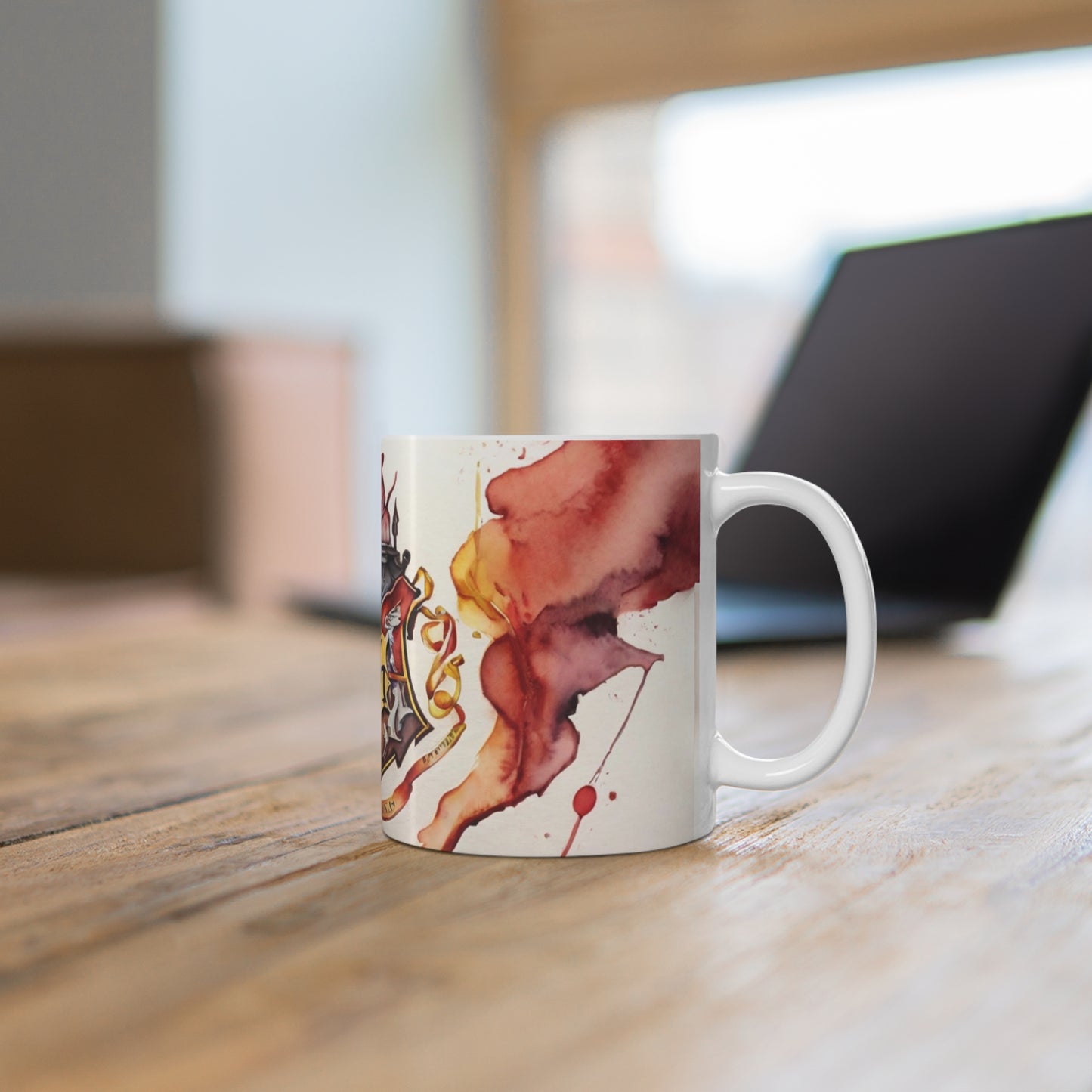 Watercolour Hogwarts Crescent Mug - Ceramic Coffee Mug 11oz