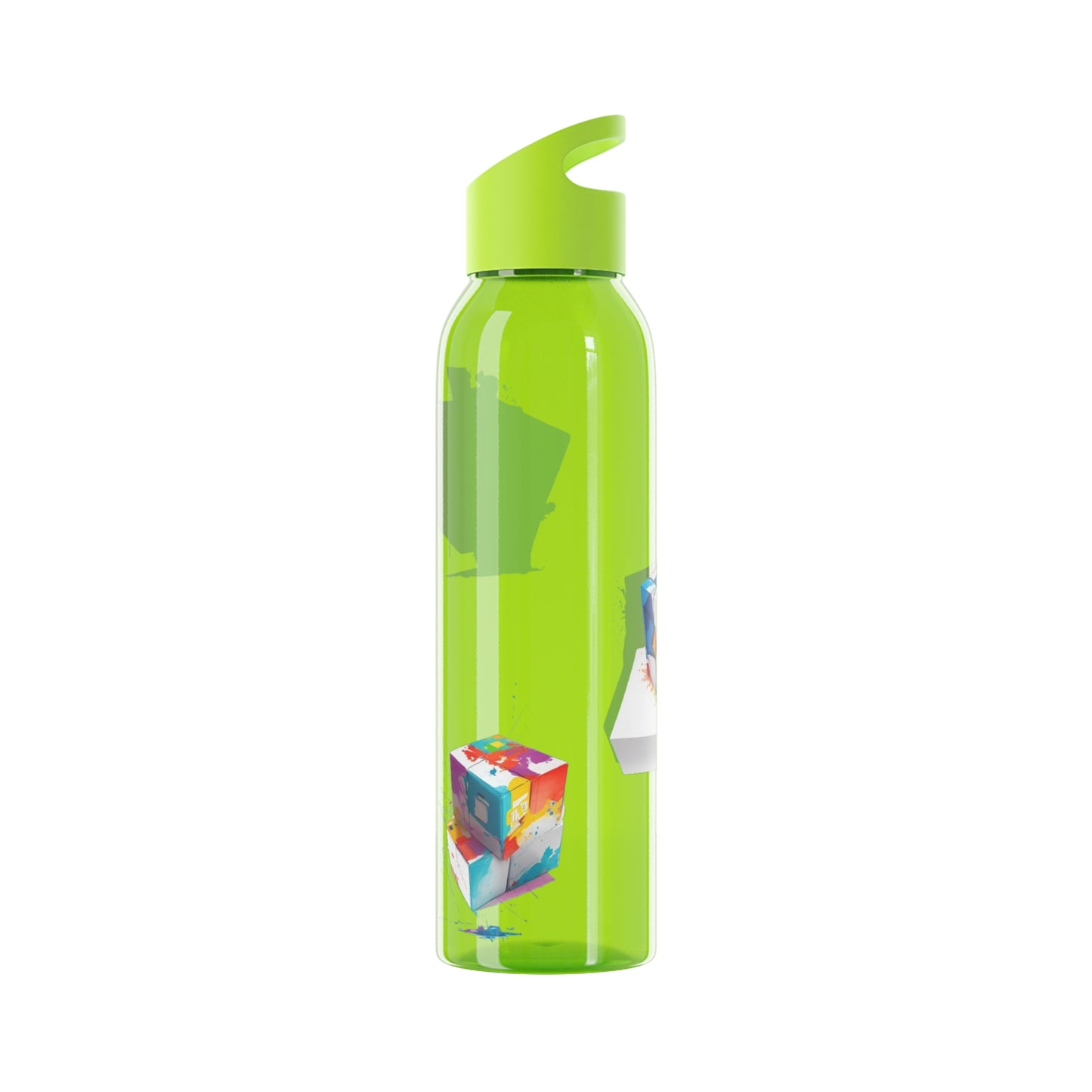 Colourful Cubes - Sky Water Bottle