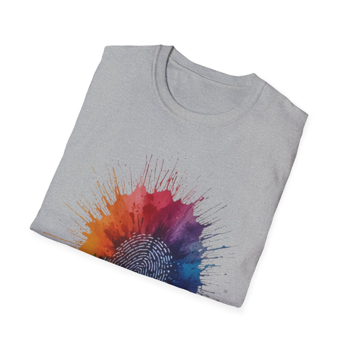 Colourful Messy Fingerprint - Unisex T-Shirt