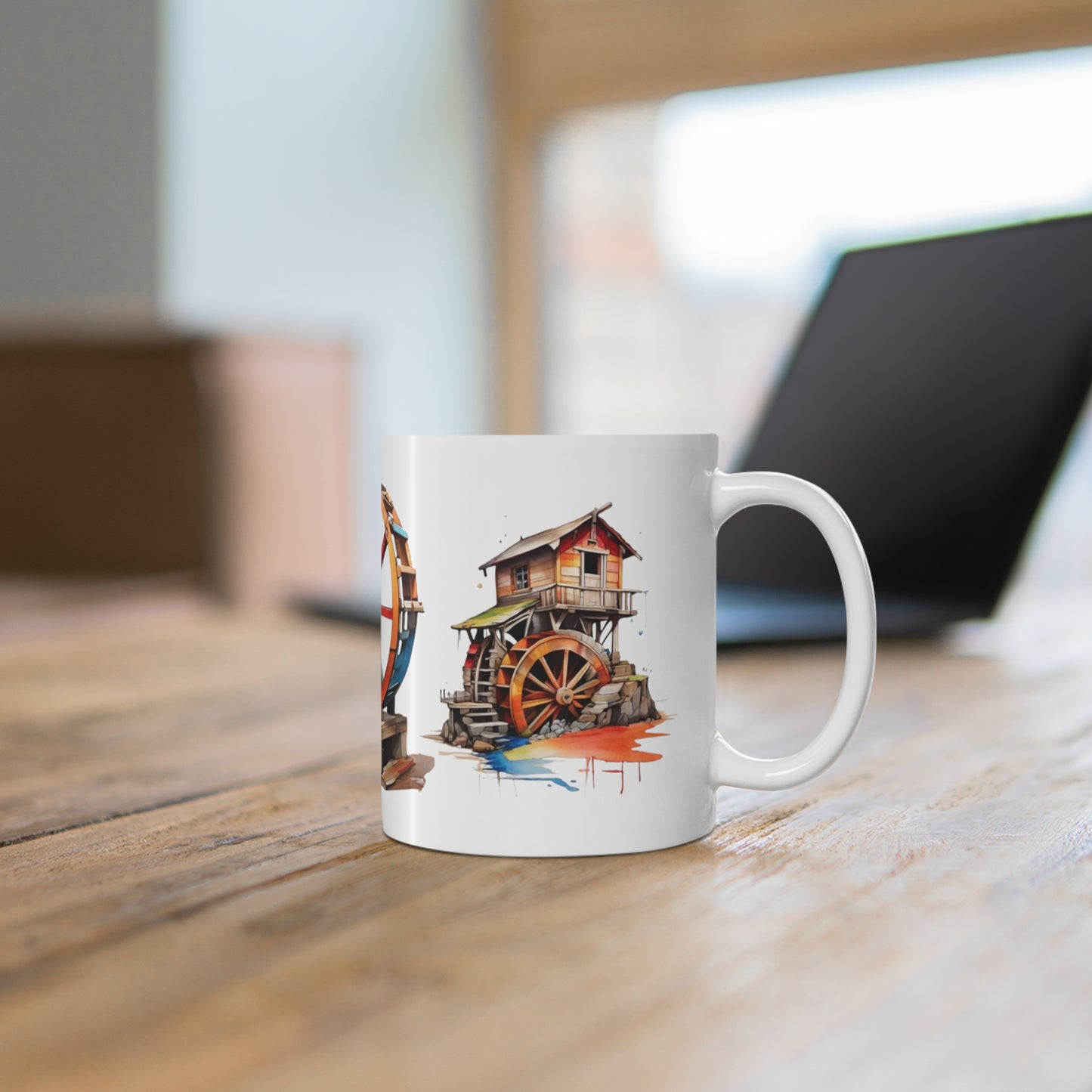 Colourful Waterwheel's Mug - Ceramic Coffee Mug 11oz
