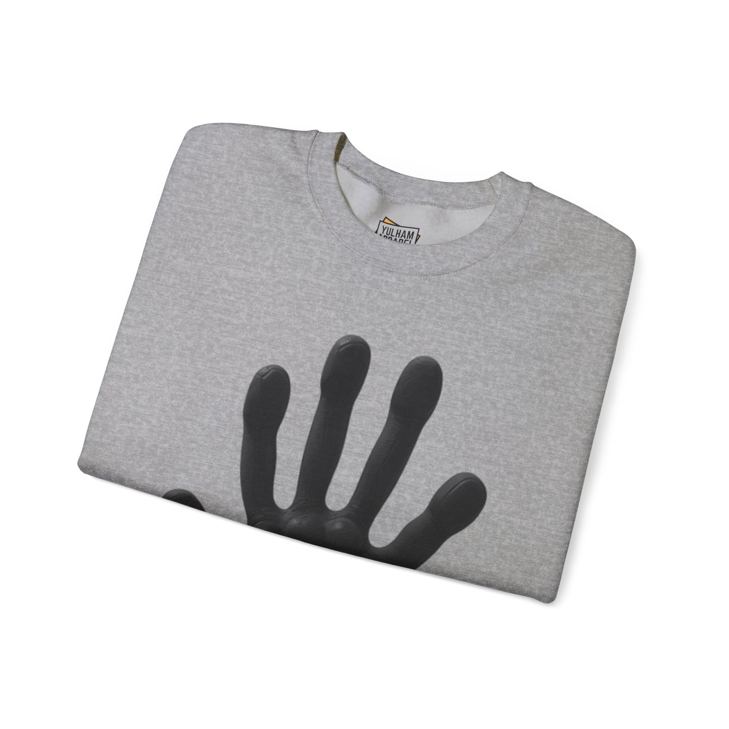 Black Hand Print - Unisex Crewneck Sweatshirt