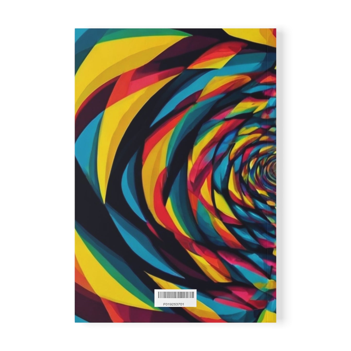 Colourful 2D Swirly Abstract Optical Illusion - Softcover Notebook, A5